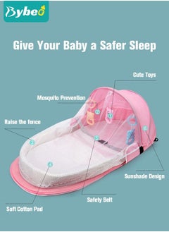 Bybeo Baby Travel Portable Mobile Crib Foldable Newborn Multi-function Folding Bed With Toys Multipurpose Mummy Diaper Bag  - Image 4