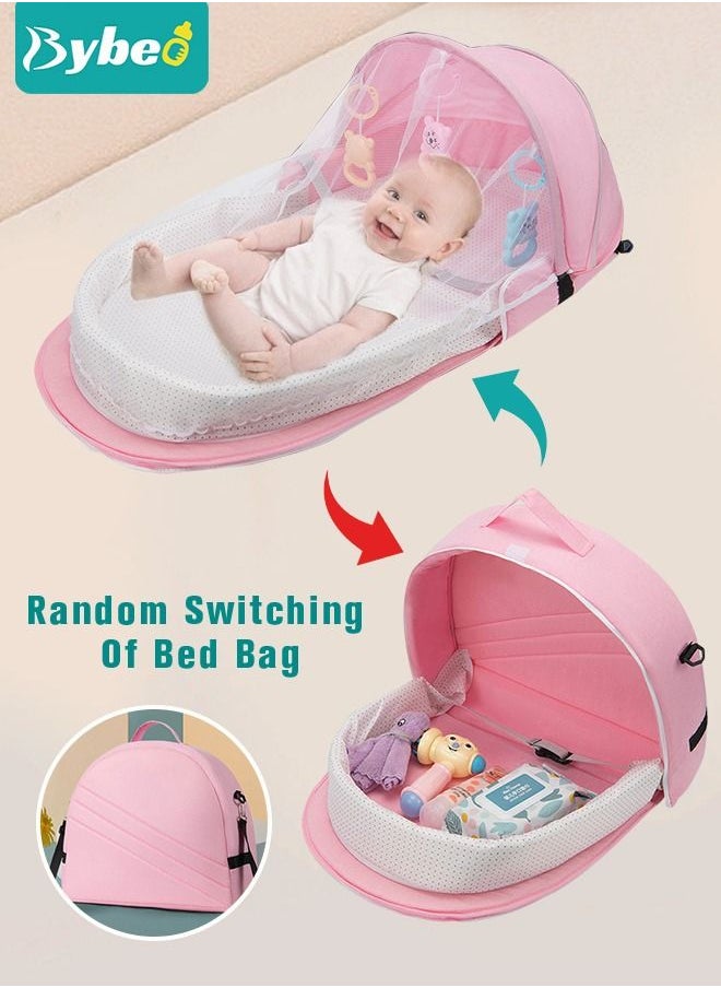 Bybeo Baby Travel Portable Mobile Crib Foldable Newborn Multi-function Folding Bed With Toys Multipurpose Mummy Diaper Bag  - Image 2