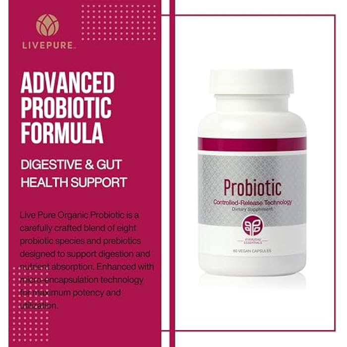 PURE Probiotic Controlled-Release Technology | 60 Vegan Capsules | Dietary Supplement for Immune & Digestive Support | Ideal for Men, Women & Kids | Promotes Nutrient Absorption - Image 2