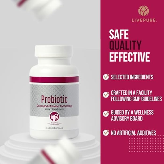 PURE Probiotic Controlled-Release Technology | 60 Vegan Capsules | Dietary Supplement for Immune & Digestive Support | Ideal for Men, Women & Kids | Promotes Nutrient Absorption - Image 5