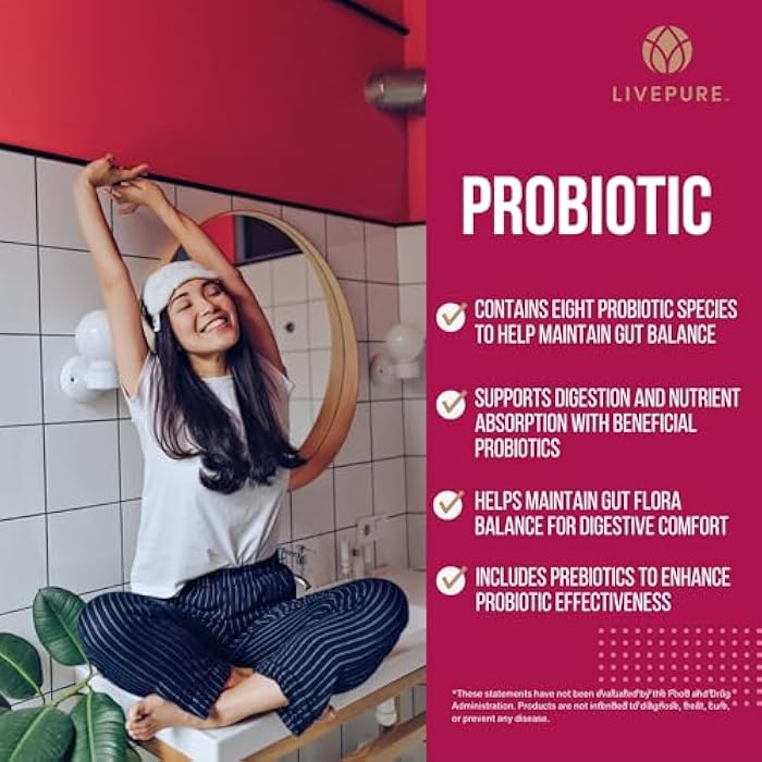 PURE Probiotic Controlled-Release Technology | 60 Vegan Capsules | Dietary Supplement for Immune & Digestive Support | Ideal for Men, Women & Kids | Promotes Nutrient Absorption - Image 3