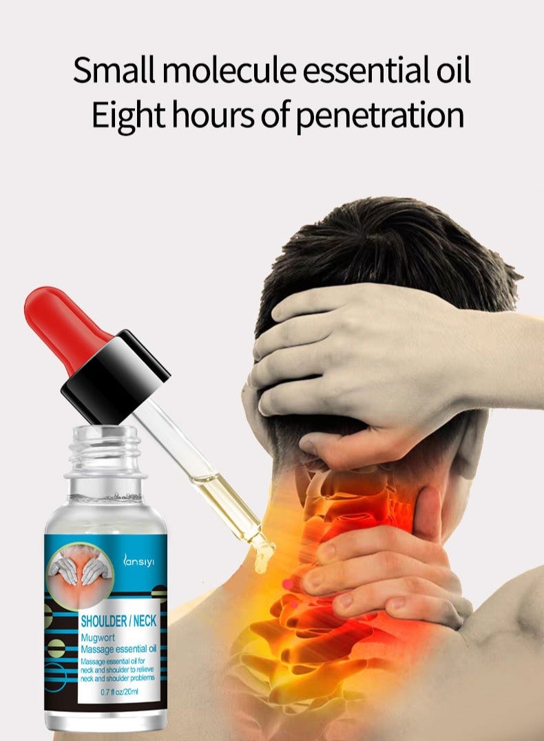 Loquat 20ml Natural Extract Herbal Massage Oil for Shoulder Neck Pain Sore Relief Soothing Warming Relaxing Joints Muscles with Mugwort Oil - Image 4