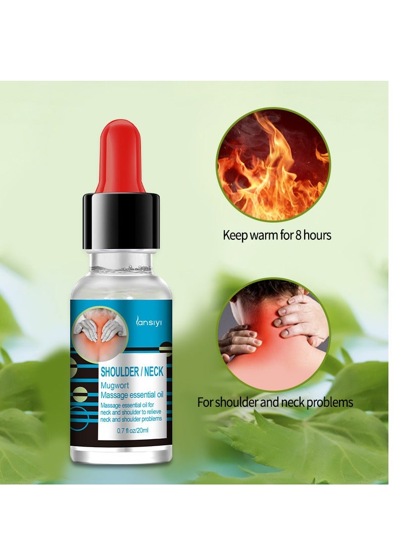 Loquat 20ml Natural Extract Herbal Massage Oil for Shoulder Neck Pain Sore Relief Soothing Warming Relaxing Joints Muscles with Mugwort Oil - Image 3