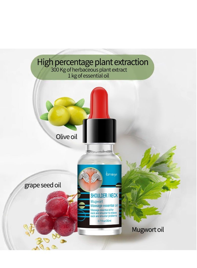 Loquat 20ml Natural Extract Herbal Massage Oil for Shoulder Neck Pain Sore Relief Soothing Warming Relaxing Joints Muscles with Mugwort Oil - Image 2