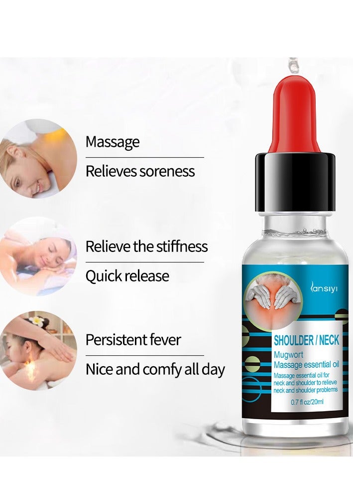 Loquat 20ml Natural Extract Herbal Massage Oil for Shoulder Neck Pain Sore Relief Soothing Warming Relaxing Joints Muscles with Mugwort Oil - Image 1