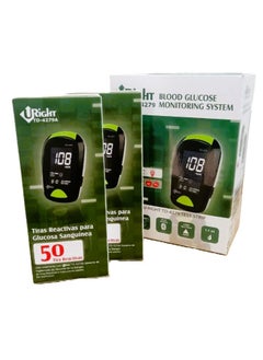 uRIGHT U Right Glucose Meter + 100 Coated Test Strips 