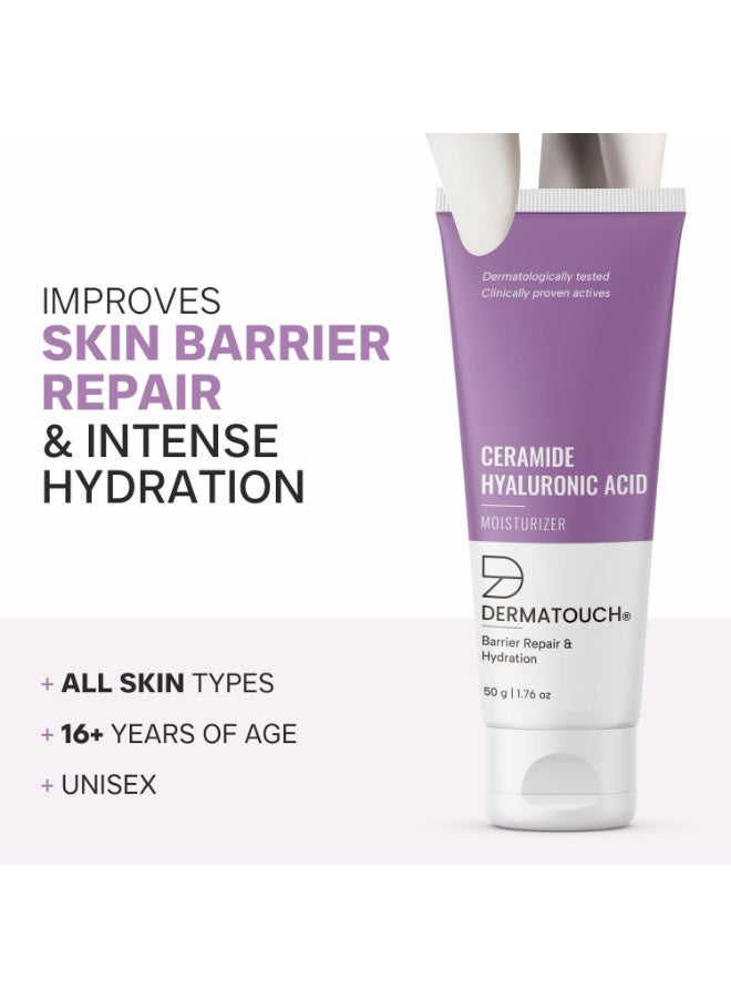 DERMATOUCH Ceramide Hyaluronic Acid Moisturizer for intense moisturization and barrier repair | For dry skin |50g - Image 5