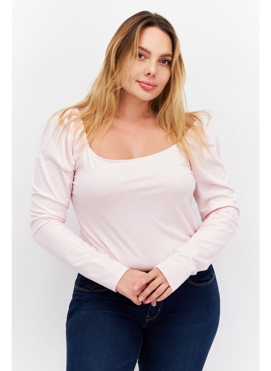 Levi's Women Solid Long Sleeves Bodysuit, Pink  - Image 1
