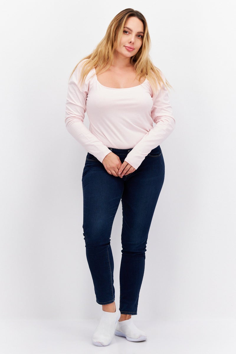 Levi's Women Solid Long Sleeves Bodysuit, Pink  - Image 4
