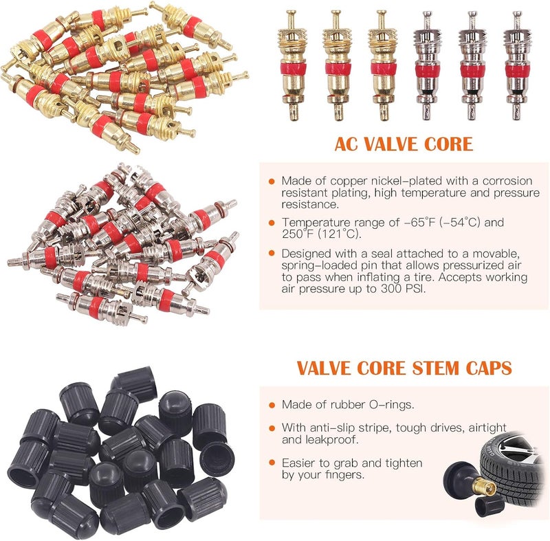 Rustark طقم أدوات إصلاح وإزالة صمامات الإطارات من راستارك 70 قطعة - Image 4