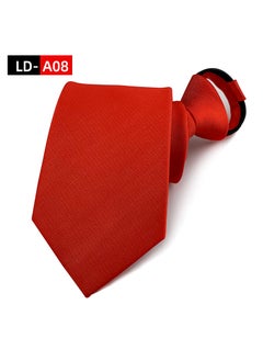 8cm Business Zipper Tie for Men LD-A08 red thread