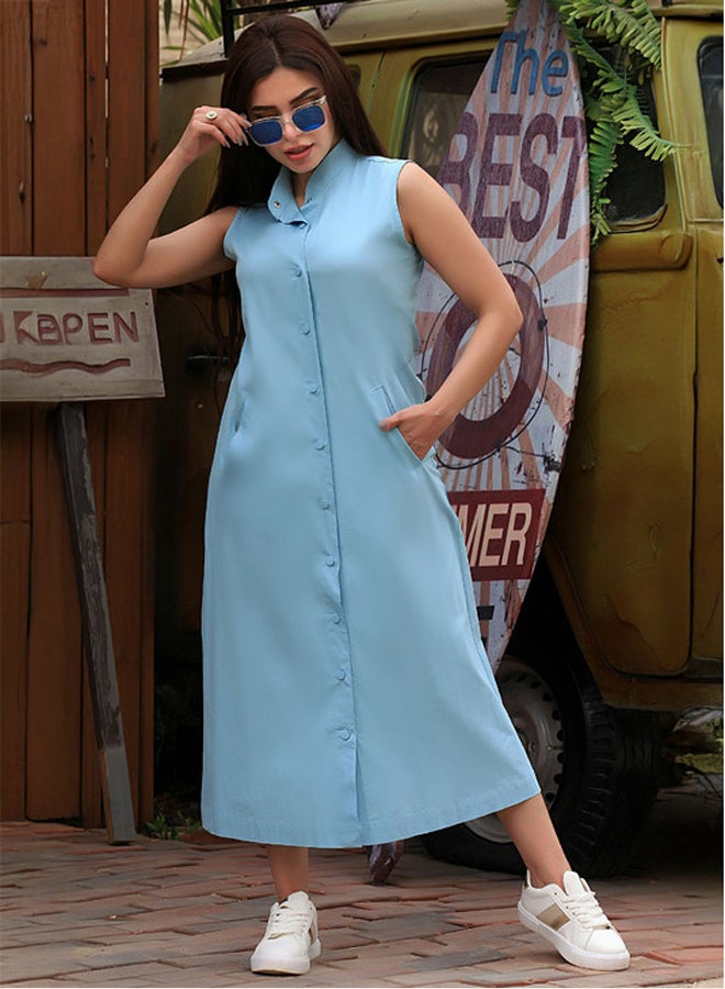 Ship Master Chic Linen Dress with Buttons & Cropped Jacket – Casual Yet Classy Look!  - Image 3