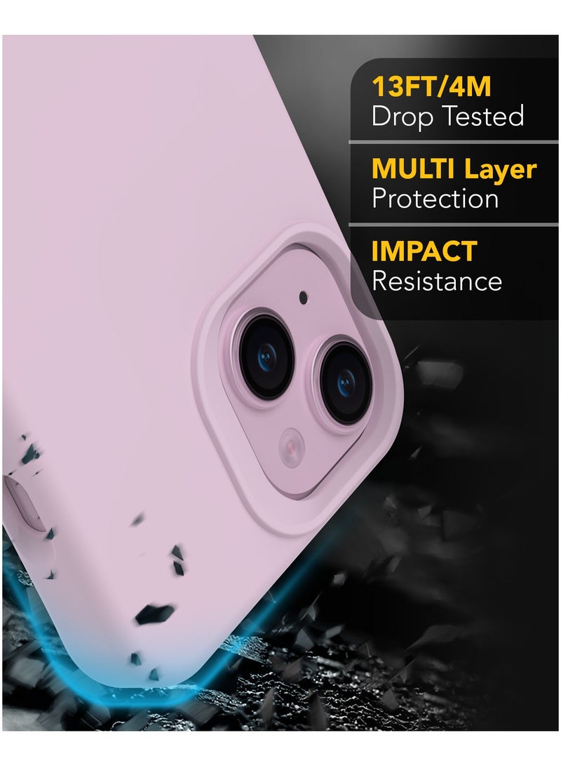 Remson Mag-X Magnetic Hybrid Protective Silicone Case  Compatible for iPhone 15 6.1 inches - Pink - Image 5