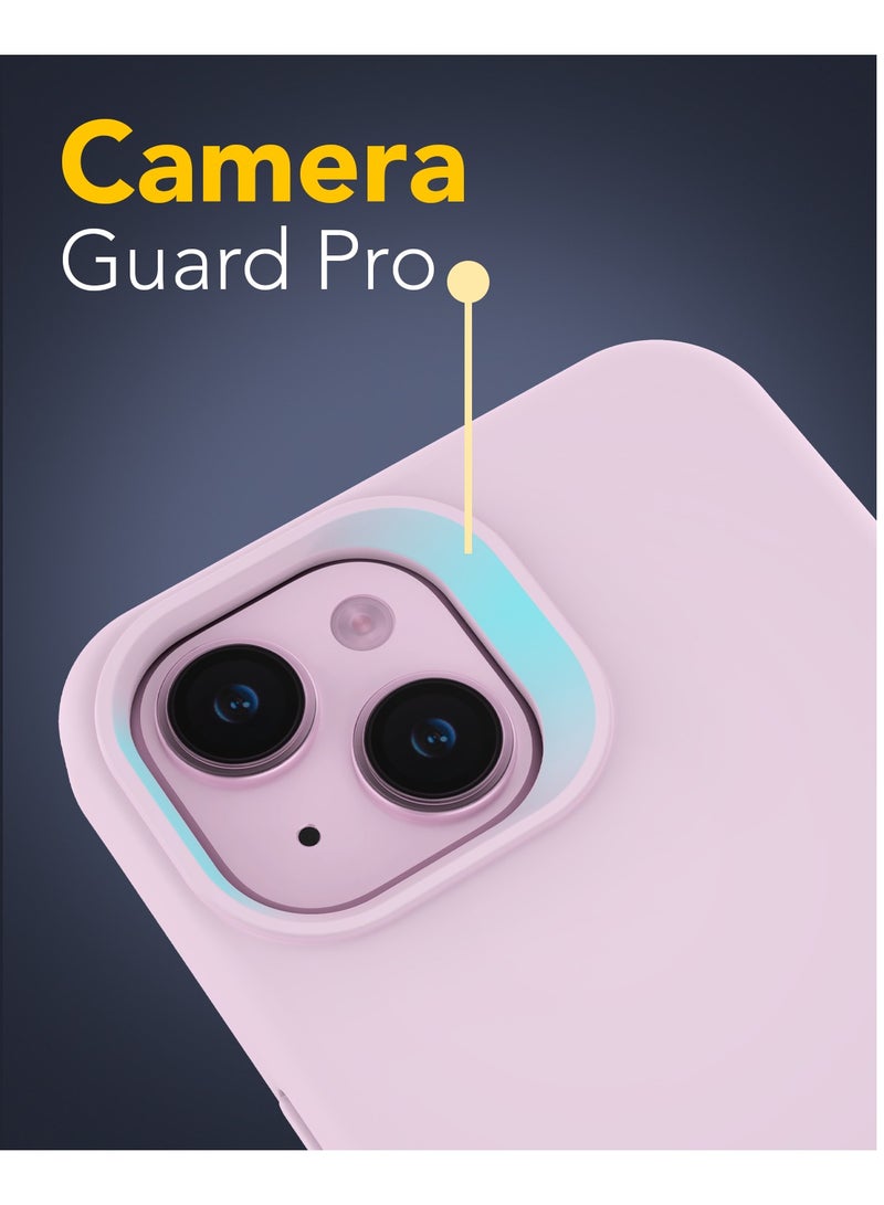 Remson Mag-X Magnetic Hybrid Protective Silicone Case  Compatible for iPhone 15 6.1 inches - Pink - Image 4