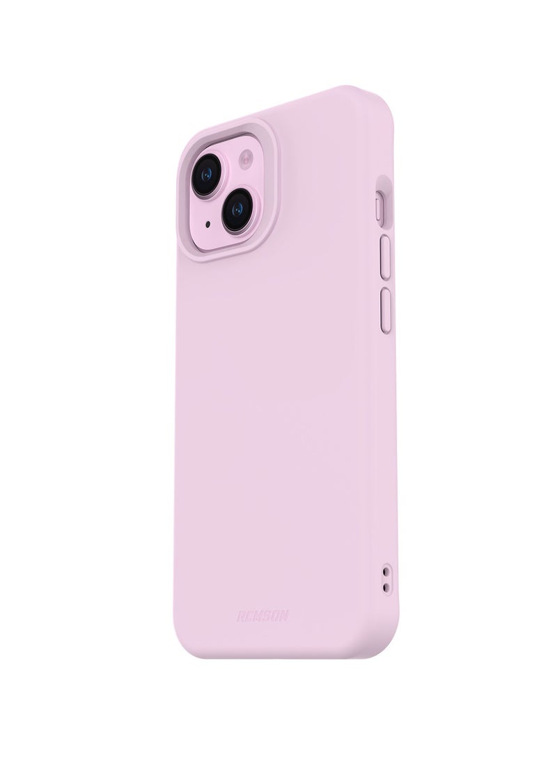 Remson Mag-X Magnetic Hybrid Protective Silicone Case  Compatible for iPhone 15 6.1 inches - Pink - Image 1