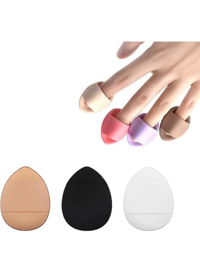 Finger Puff, Pcs Mini Makeup Puff,Suitable For Foundation, Concealer, Eye Shadow,Beauty Makeup Tools (4 Color 1 Set) (3) - Image 2