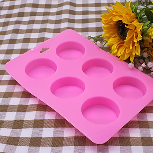 X-Haibei Round Guest Basic Soap Lotion Bar Resin Crafts Silicone Mold Dia. 2 inch,Height 0.7 inch per Cavity 2oz per Cell | Easy Release & Thick Design - Image 3