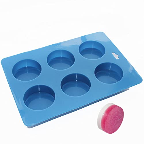 X-Haibei Round Guest Basic Soap Lotion Bar Resin Crafts Silicone Mold Dia. 2 inch,Height 0.7 inch per Cavity 2oz per Cell | Easy Release & Thick Design - Image 2