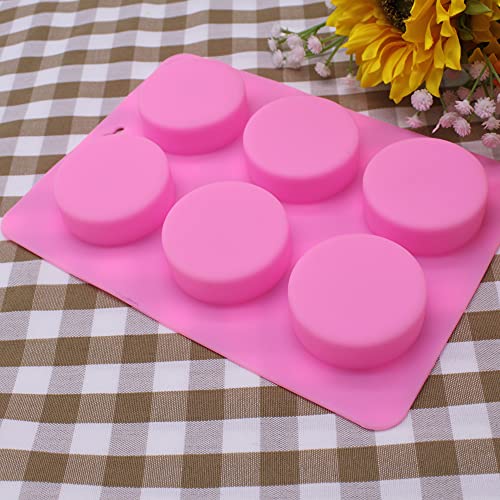 X-Haibei Round Guest Basic Soap Lotion Bar Resin Crafts Silicone Mold Dia. 2 inch,Height 0.7 inch per Cavity 2oz per Cell | Easy Release & Thick Design - Image 4