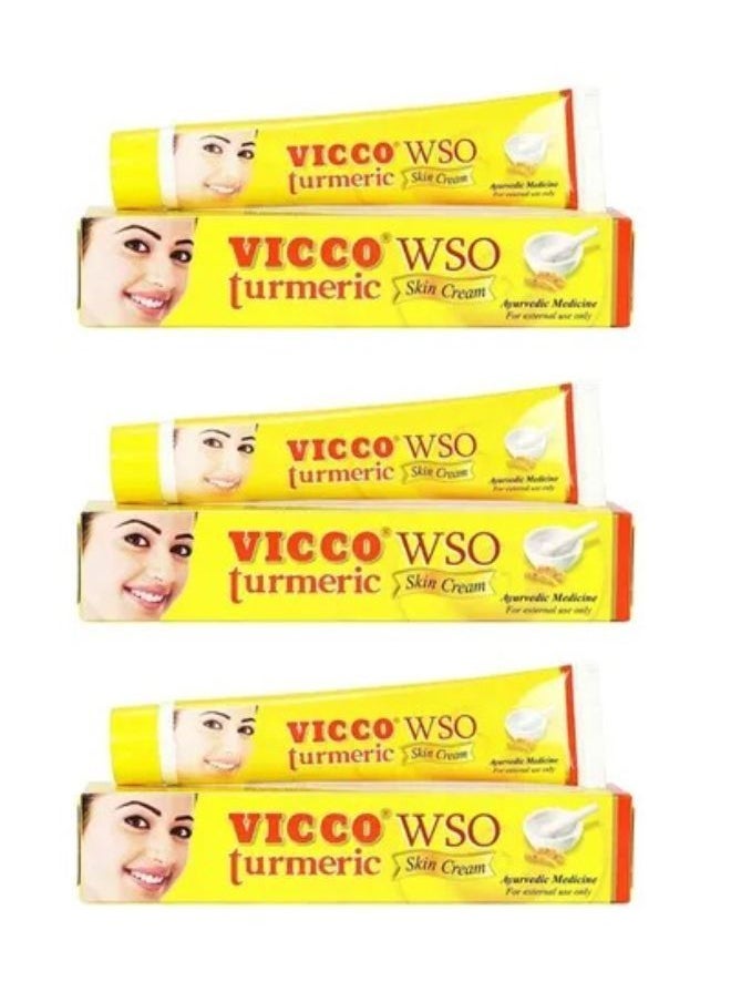VICCO 3 Piece Turmeric WSO Ayurvedic Skin Cream 60g 