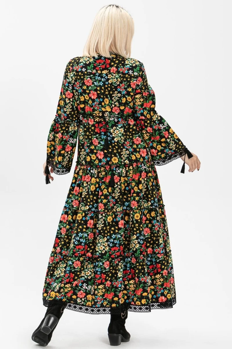 اليش شيل بيزي Floral Tiered Dress