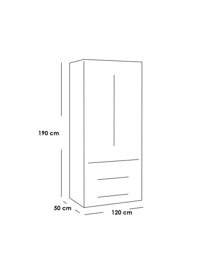 ريترو RA054 دولاب 120×190×50سم - أبيض - Image 4