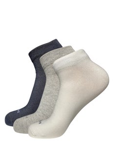 Sneaker Women Socks Offwhite - Grey ML - Black Pack of 3