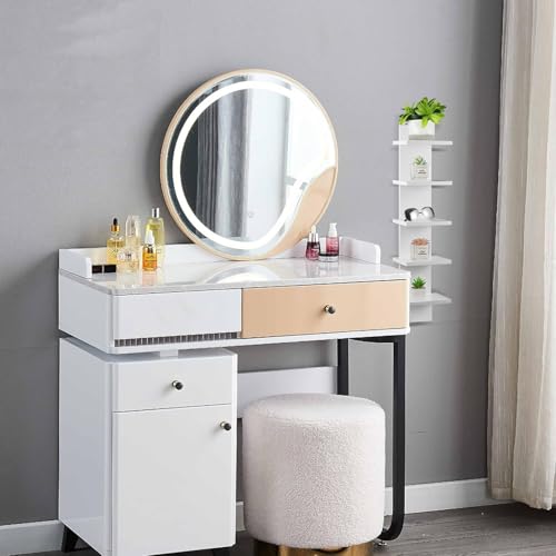 Hlimior 5 Tier Wall Shelf Unit - Lack Floating Shelf White，2 Pack - Narrow Smooth Laminate Finish - Vertical Column Wall Decor Mount Floating Storage Home Decor Organizer Tall Tower Utility Shelf - Image 3