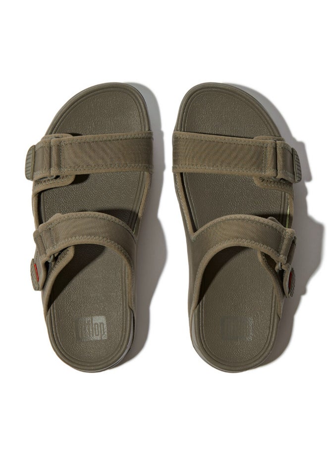 FitFlop 049-806 Fitflop Mens Sandals Gogh Moc Mens Adjustible Slide GT3-B74 Olive  - Image 2
