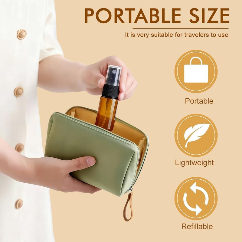 UPSTORE 12Pcs 20ml/0.7oz Glass Spray Bottles Empty Refillable Fine Mist Spray Bottle Dispenser with Cap Essential Oil Liquid Containers Jar for Perfume - Image 4