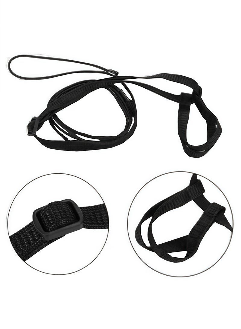 Adjustable Birds Harness and Leash Parrot Harness Leash Training Supplies Pet Anti-bite Outdoor Flying Rope for Conures Budgerigar Lovebird Cockatiel Mynah (S, Black) - Image 4
