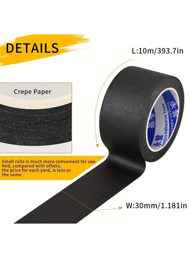10 Meter Black Masking Tape 393.7inch X 15mm Paintable Paper Tape For Painting Edges And Ceiling - Image 3