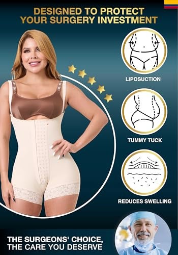 Sonryse Stage 2 Faja Shapewear for Women | Tummy Tuck Compression Garment & Post Surgery Compression Garment | Fajas Colombianas Moldeadoras Beige M - Image 5
