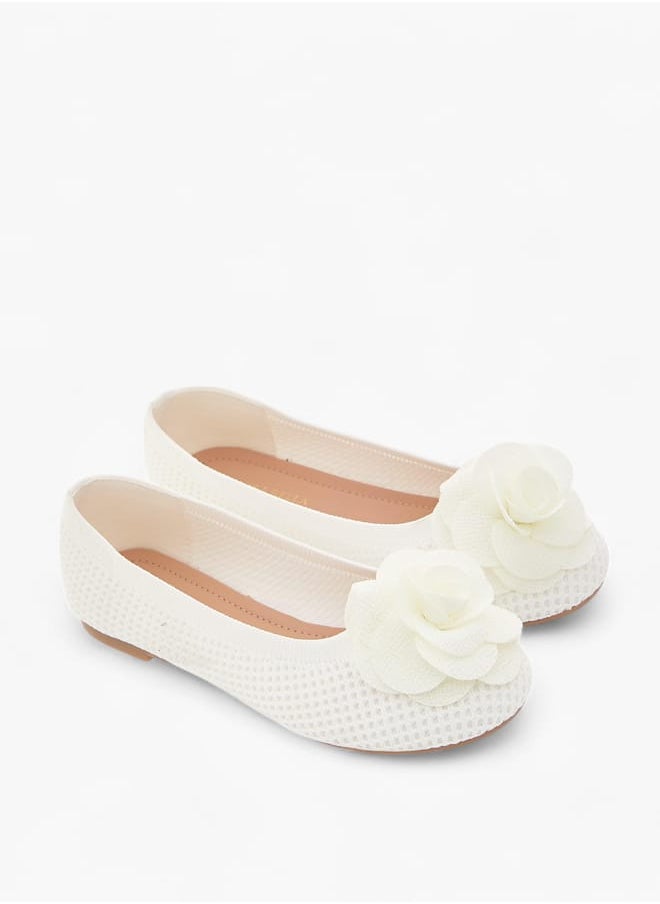 Flora Bella By Shoexpress Girls Bow Detail Slip-On Ballerina Shoes  - Image 1