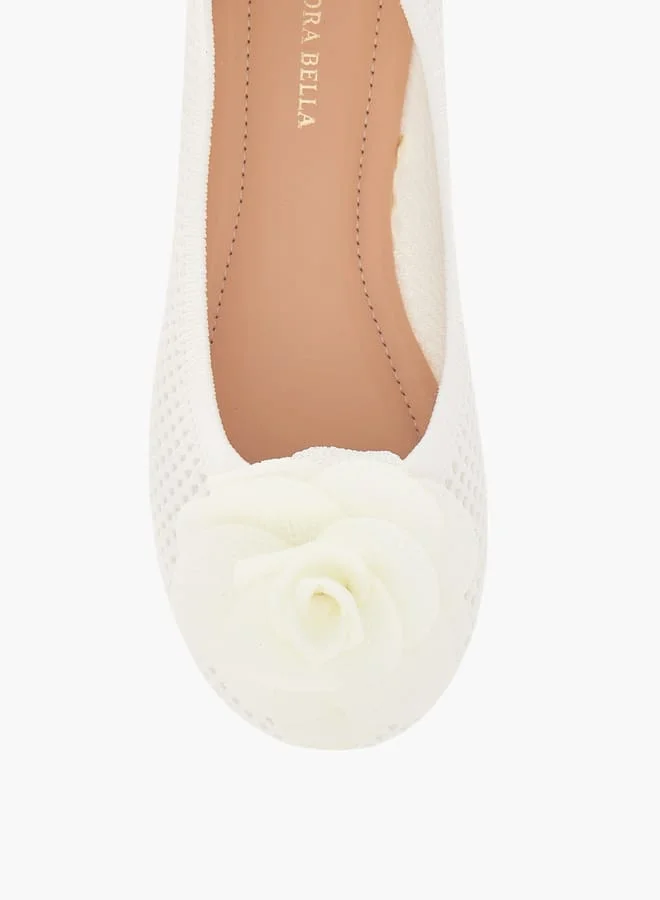 Flora Bella By Shoexpress Girls Bow Detail Slip-On Ballerina Shoes
