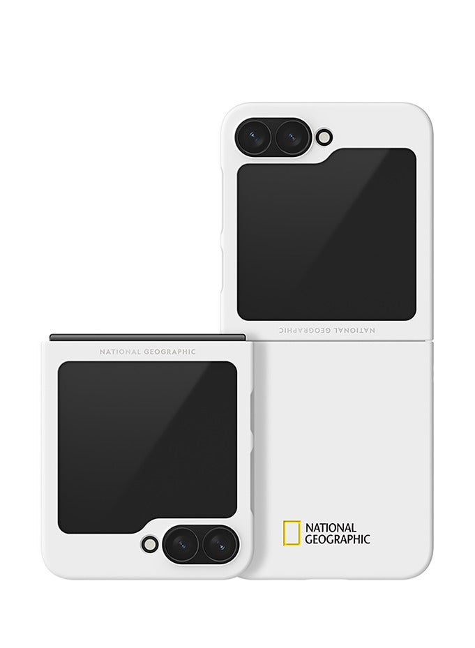 National Geographic Slim Fit Case V3 Galaxy Z Flip 6 Small Logo - White - Image 1