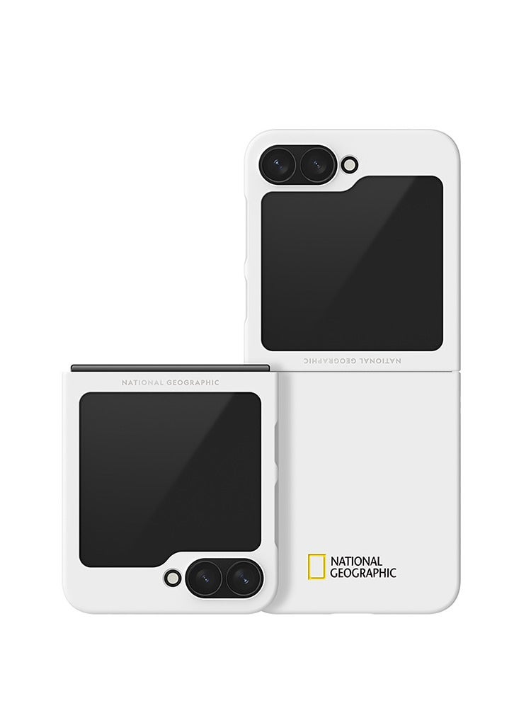 National Geographic Slim Fit Case V3 Galaxy Z Flip 6 Small Logo - White - Image 3