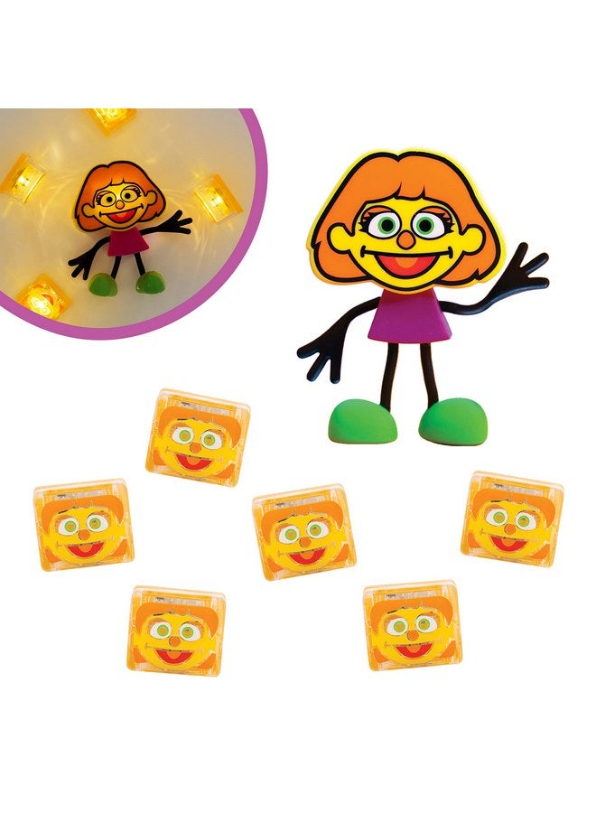 Glo Pals x Sesame Street Julia Water-Activated Bath Toy with 6 Reusable Light-Up Cubes for Sensory Play - Image 1