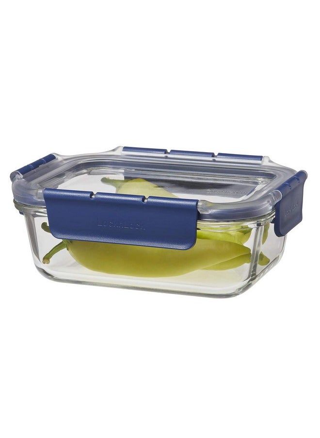 LOCK & LOCK Lock & Lock Airtight Glass Containers With Lid | Leak Proof, Transparent Glass Storage Container For Kitchen | Microwave & Freezer Safe| Food Storage Meal Containers Organizer - Rectangle, 630 ml  - Image 2