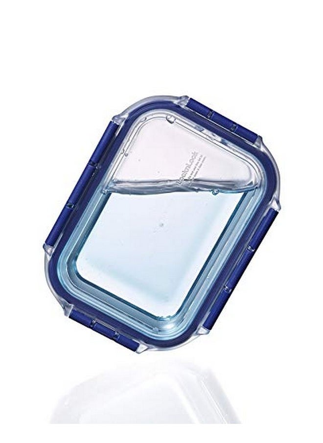 LOCK & LOCK Lock & Lock Airtight Glass Containers With Lid | Leak Proof, Transparent Glass Storage Container For Kitchen | Microwave & Freezer Safe| Food Storage Meal Containers Organizer - Rectangle, 630 ml  - Image 4