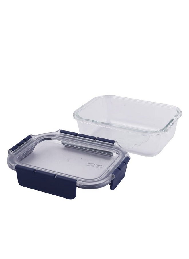 LOCK & LOCK Lock & Lock Airtight Glass Containers With Lid | Leak Proof, Transparent Glass Storage Container For Kitchen | Microwave & Freezer Safe| Food Storage Meal Containers Organizer - Rectangle, 630 ml  - Image 5