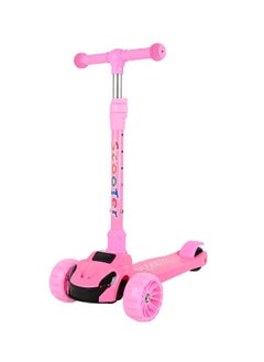 Generic Kick Scooter for Kids, 3 Wheels Toddlers Scooter for 6 Years Old Boys Girls Learn to Steer - Kids Scooter with Adjustable Height, Extra-Wide Deck, Flashing Wheel Lights.（Pink)  - Image 1