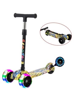 Generic Kick Scooter for Kids, 3 Wheels Toddlers Scooter for 6 Years Old Boys Girls Learn to Steer - Kids Scooter with Adjustable Height, Extra-Wide Deck, Flashing Wheel Lights.（Pink)  - Image 2