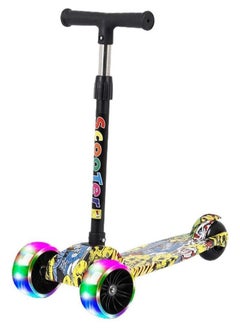 Generic Kick Scooter for Kids, 3 Wheels Toddlers Scooter for 6 Years Old Boys Girls Learn to Steer - Kids Scooter with Adjustable Height, Extra-Wide Deck, Flashing Wheel Lights.（Pink)  - Image 4