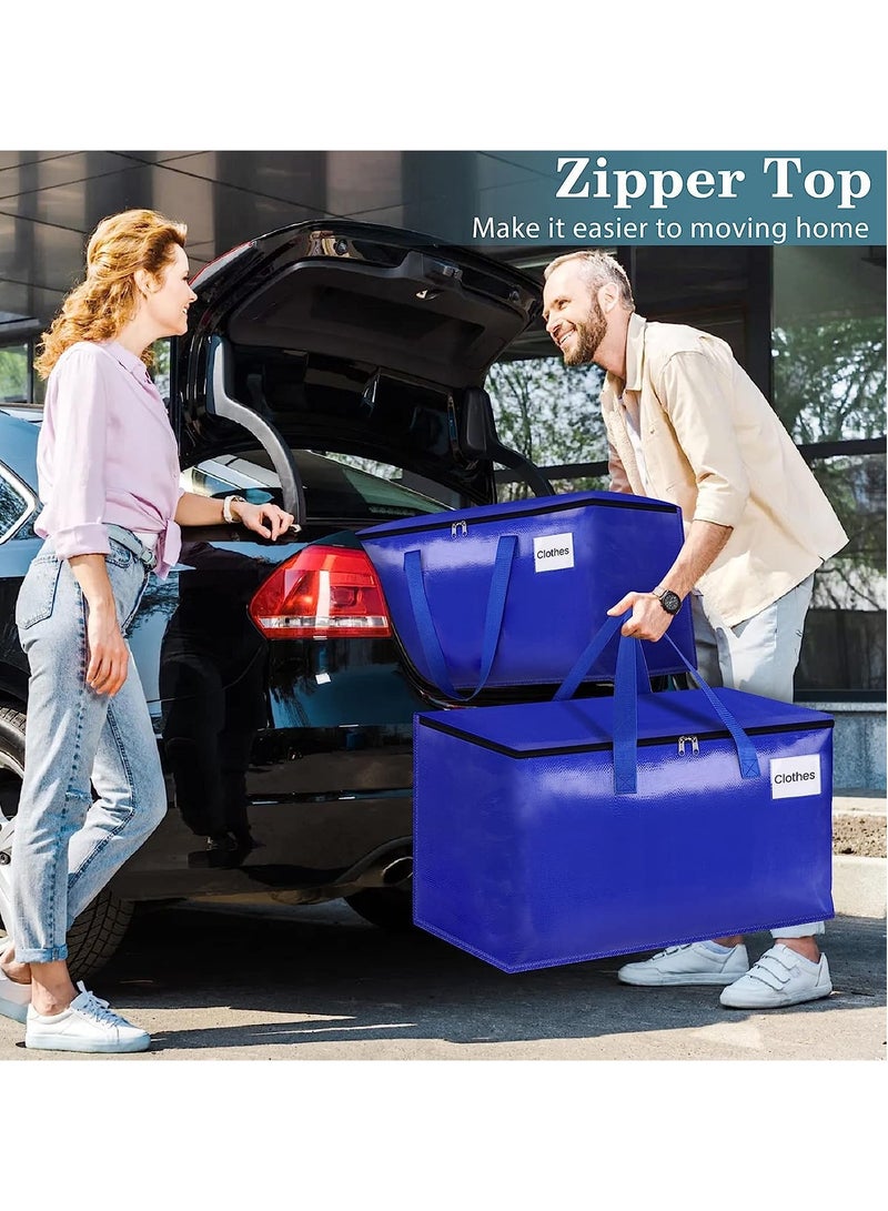 Joyelink 93L Waterproof Large Capacity Moving Storage Bags, 4pcs Collapsible Travel Luggage Totes, Clothing Shoes Toys Storage Box, Closet Organizer Storage Backet, Equipped with Zippers u0026 Handles u0026  - Image 4