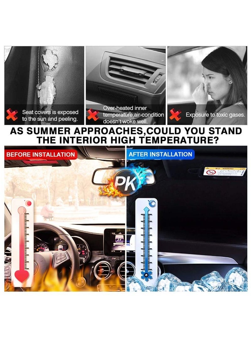 SYOSI Windshield Sun Shade for Tesla Model 3 2016-2022, Sunshade Window Shade Foldable Blocks UV Rays Keep Your Car Cooler, Design for Tesla Accessories - Image 2