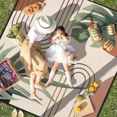 QXWREL Extra Large Picnic Outdoor Blanket Waterproof and Sandproof Picnic Mat for Beach Foldable Camping Accessories for Grass Lawn Park - Image 5