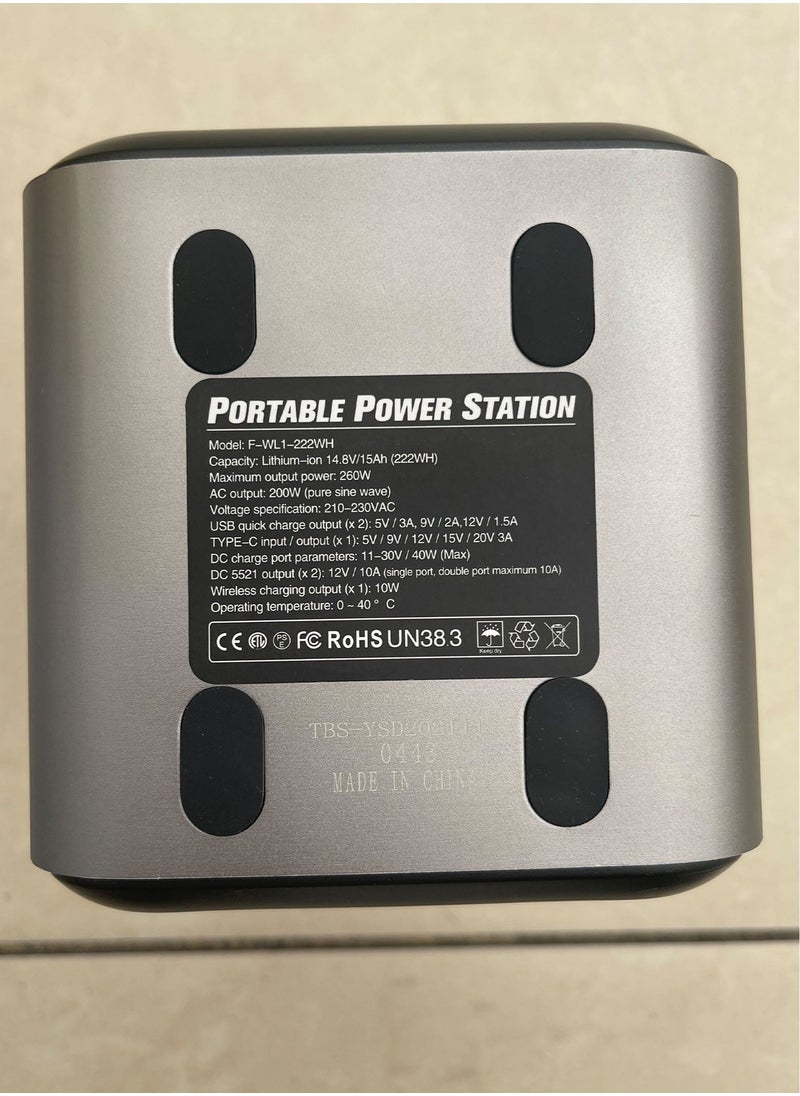 Generic - Portable power station, can invert output 220V, wireless charging - Image 1