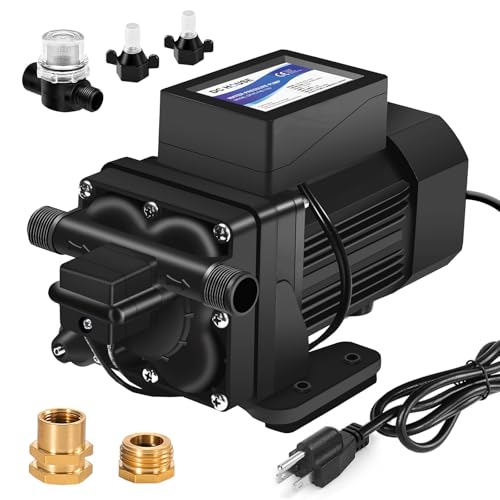 DC HOUSE Continuous Duty 110V Brushless Water Pump, 6GPM 55PSI 4-Chamber Heavy Duty Self Priming Diaphragm Pump for Garden Irrigation, Agricultural Spraying, Pressure Washing & Water Transfer - Image 1