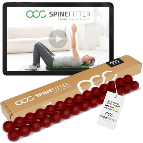 SISSEL SPINEFITTER by SISSEL Purple Red Massage Device for Back Balance Back Trainer Relieves Tension Blockages Ideal for Pilates and Yoga for Relaxation of the Spine for Home Professional - Image 1
